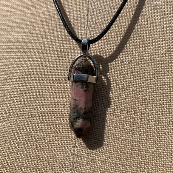 Handmade Genuine Stone Dagger Charm Amulet Necklace - Picture 2 of 14